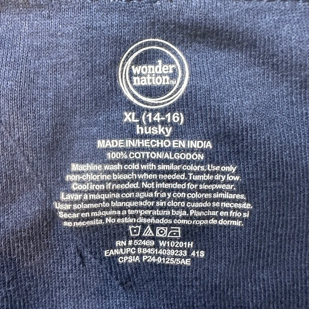 Wonder Nation Boxer Briefs Boys XL 14-16 Husky Blue Solid Cotton Underwear 34357